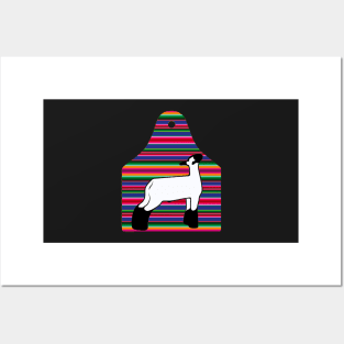 Serape Ear Tag - Market Lamb 1 - NOT FOR RESALE WITHOUT PERMISSION Posters and Art